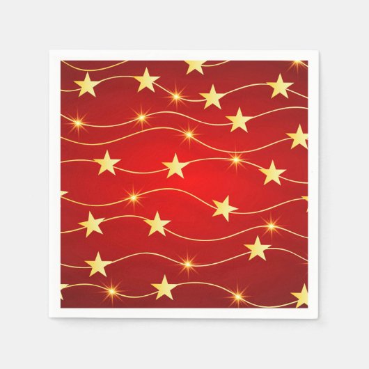 Serviette En Papier Star Adored Ruby Motif rouge (Devant)