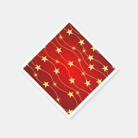 Serviette En Papier Star Adored Ruby Motif rouge (Coin)
