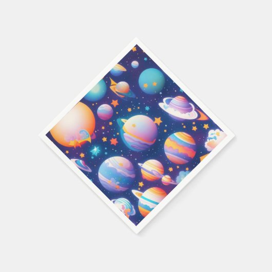 Serviette En Papier Star ans planètes motif (Coin)