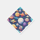 Serviette En Papier Star ans planètes motif (Coin)