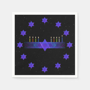 Serviette En Papier Star Bar Menorah