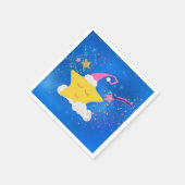 Serviette En Papier Star bleu étoile bleu ciel étoilé (Coin)