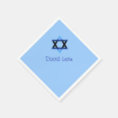 Serviette En Papier Star bleue de David Bar Mitzvah, Custom (Coin)