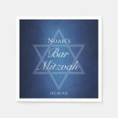 Serviette En Papier Star bleue moderne de David Formal Bar Mitzvah Par (Devant)