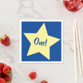 Serviette En Papier Star Cute Kid's Birthday Party Space (En situation)