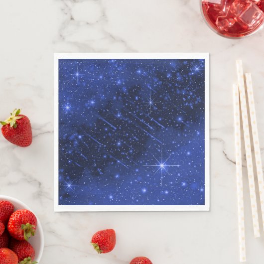 Serviette En Papier Star Galaxy On Blue (En situation)