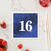 Serviette En Papier Star Galaxy Pour 16ème anniversaire (En situation)