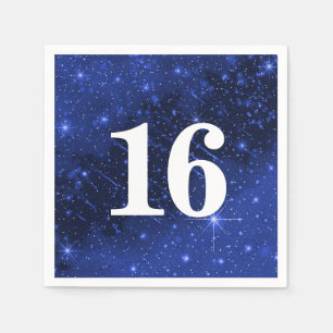 Serviette En Papier Star Galaxy Pour 16ème anniversaire