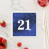 Serviette En Papier Star Galaxy Pour 21ème Anniversaire (En situation)