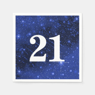 Serviette En Papier Star Galaxy Pour 21ème Anniversaire