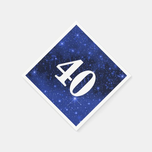 Serviette En Papier Star Galaxy Pour 40e anniversaire (Coin)