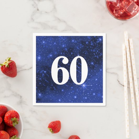 Serviette En Papier Star Galaxy pour 60e fête d'anniversaire (En situation)