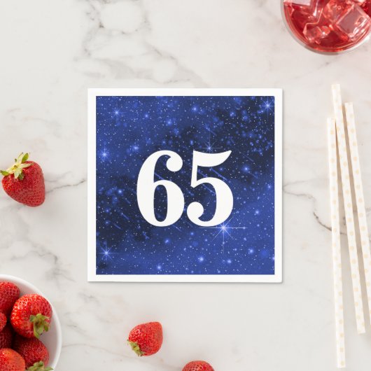 Serviette En Papier Star Galaxy Pour 65e fête d'anniversaire (En situation)