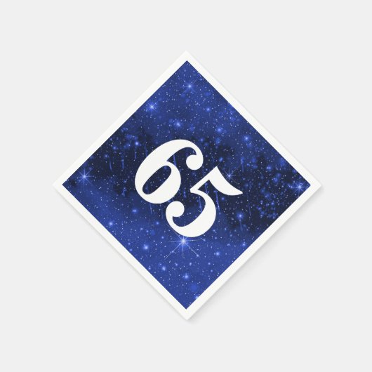 Serviette En Papier Star Galaxy Pour 65e fête d'anniversaire (Coin)