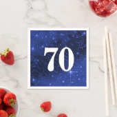 Serviette En Papier Star Galaxy pour 70ème anniversaire (En situation)