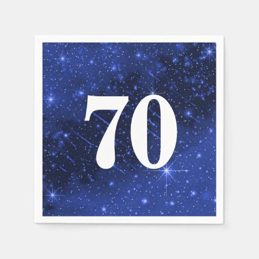 Serviette En Papier Star Galaxy pour 70ème anniversaire (Devant)