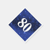 Serviette En Papier Star Galaxy Pour la fête du 80e anniversaire (Coin)