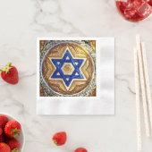 Serviette En Papier Star of David Napkins, Cocktail Papier (En situation)