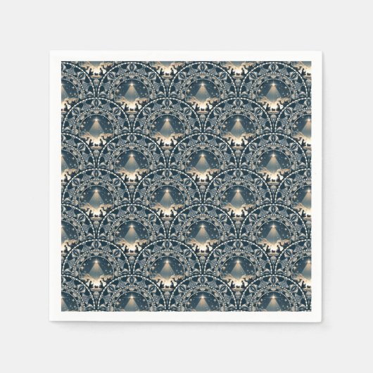 Serviette En Papier Star of Wonder Mandala Nativité Saint Jacques Art (Devant)