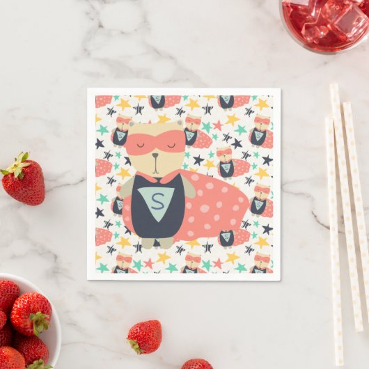 Serviette En Papier Star Super Hero (En situation)