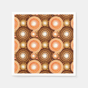Serviette En Papier Starburbs et pingwheel, chocolat brun & tan