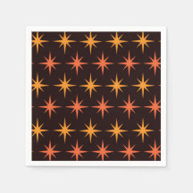 Starburst orange et orange du milieu du siècle mod