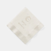 Serviette En Papier Stardust Monogramme Invitations de mariage (Coin)