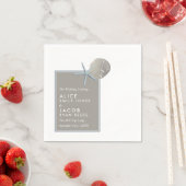 Serviette En Papier Starfish and Sand Dollar - Mariage plage (En situation)