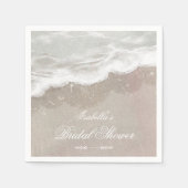 Serviette En Papier Starfish and Shells Tropical Beach Bridal Shower (Devant)