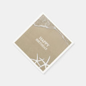 Serviette En Papier Starfish Beach Thème Joyeux anniversaire (Coin)