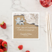 Serviette En Papier Starfish Beach Wedding Napkin (En situation)