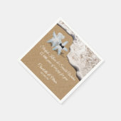 Serviette En Papier Starfish Beach Wedding Napkin (Coin)