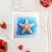 Serviette En Papier Starfish Crayon Drawing (En situation)
