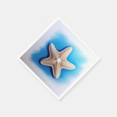 Serviette En Papier Starfish Crayon Drawing (Coin)