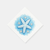 Serviette En Papier Starfish in Blue (Coin)