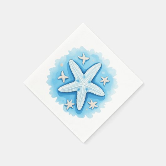 Serviette En Papier Starfish in Blue (Coin)