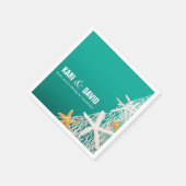 Serviette En Papier Starfish Netting Beach Cocktail Party | eau (Coin)