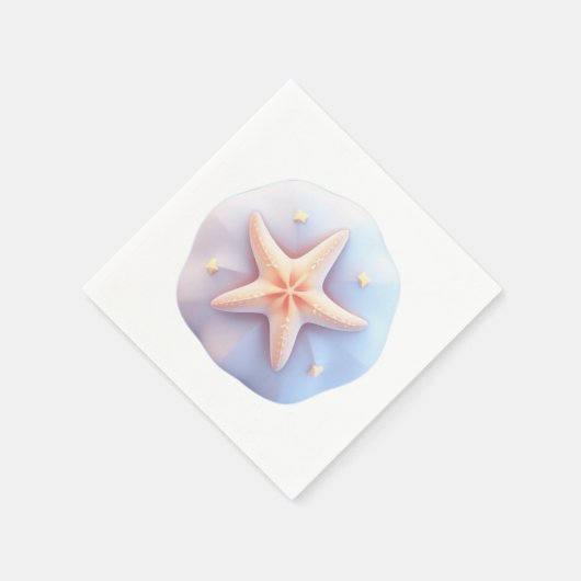 Serviette En Papier Starfish on a Unique-Shaped Stone (Coin)