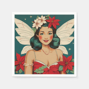 Serviette En Papier Starlette Pin-Up Rétro Tropical Noël des Années 50