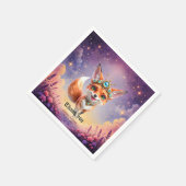 Serviette En Papier Starlit Fox of the Moonlit Meadows. (Coin)