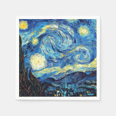 Serviette En Papier Starry Night, célèbre oeuvre de Vincent van Gogh (Devant)