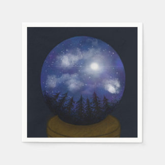 Serviette En Papier Starry Night Crystal Ball Napkin