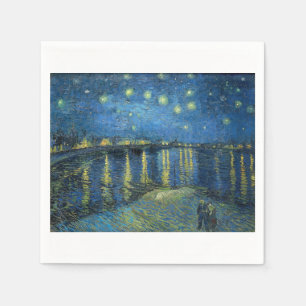 Serviette En Papier Starry Night Over the Rhone par Vincent van Gogh