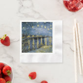 Serviette En Papier Starry Night Vincent van Gogh (En situation)