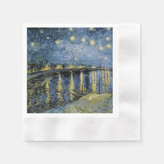 Serviette En Papier Starry Night Vincent van Gogh (Devant)