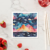 Serviette En Papier Starry Seascape (En situation)