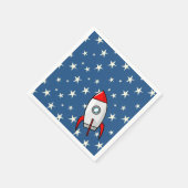 Serviette En Papier Starry Sky Fat Rocket Ship (Coin)