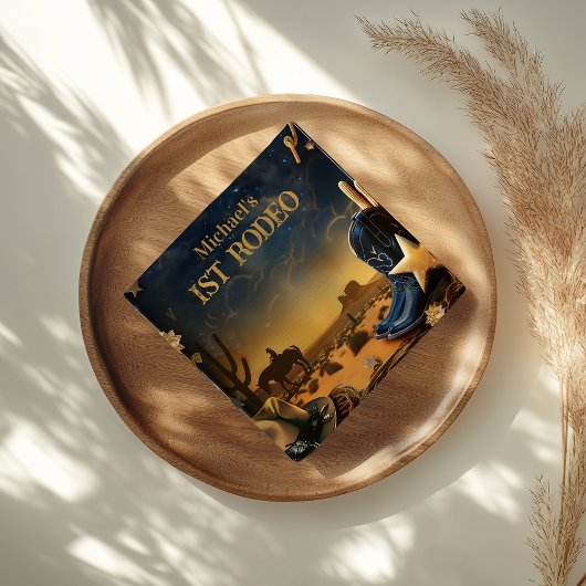 Serviette En Papier Starry Western Cowboy 1st Birthday Rodeo