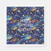 Serviette En Papier Stars Night Sky Anniversaire (Devant)
