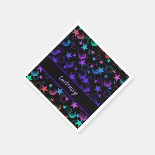 Serviette En Papier Stars personnalisés 'n Stuff Motif 2 (Coin)